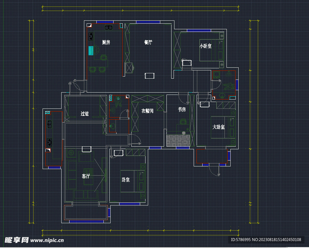 CAD商品房平面户型图