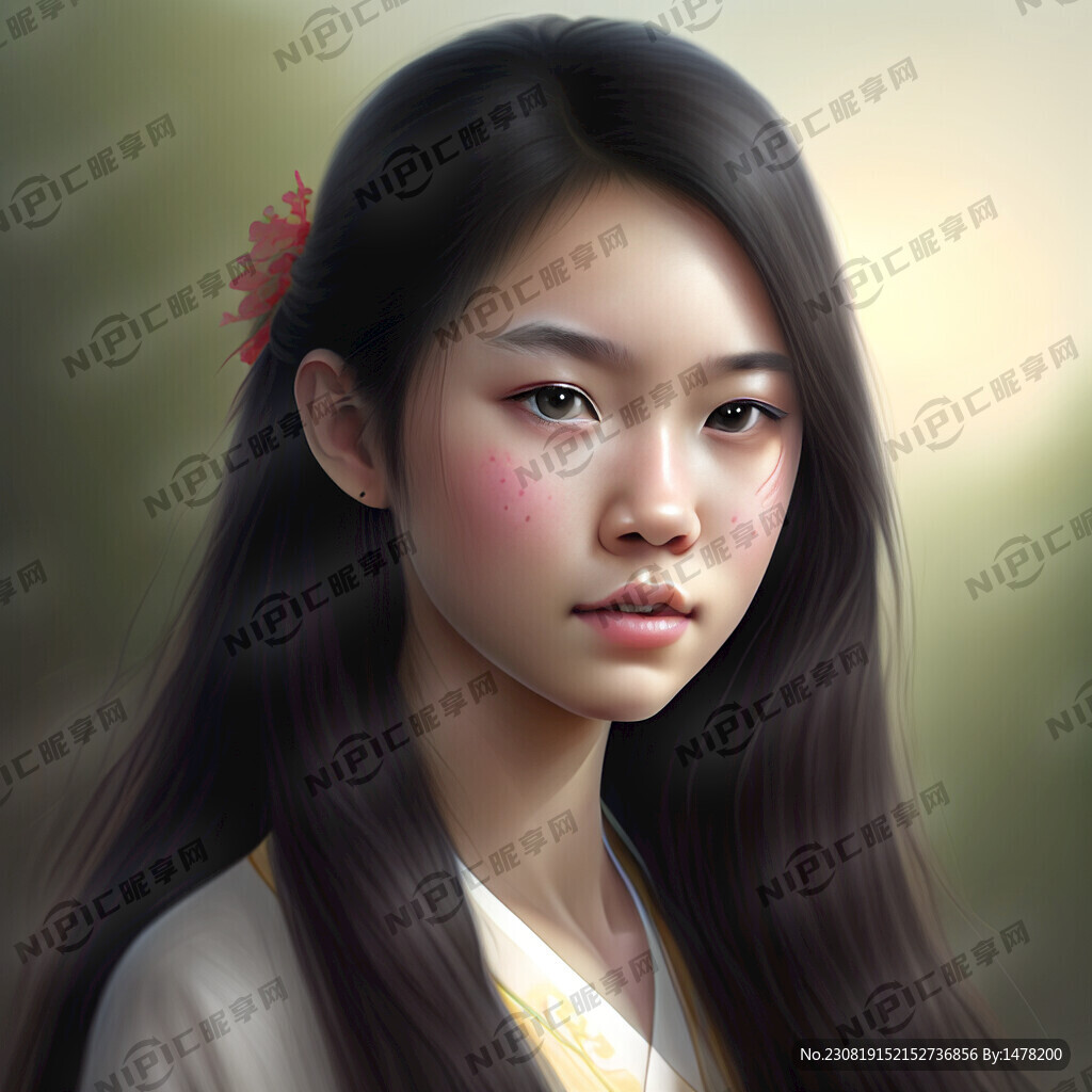 美丽长发少女