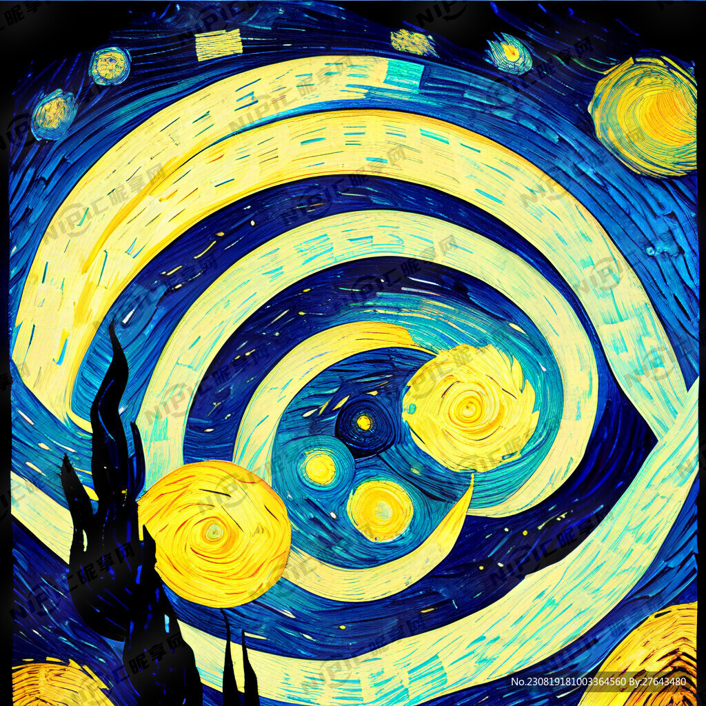 几何解构梵高星空