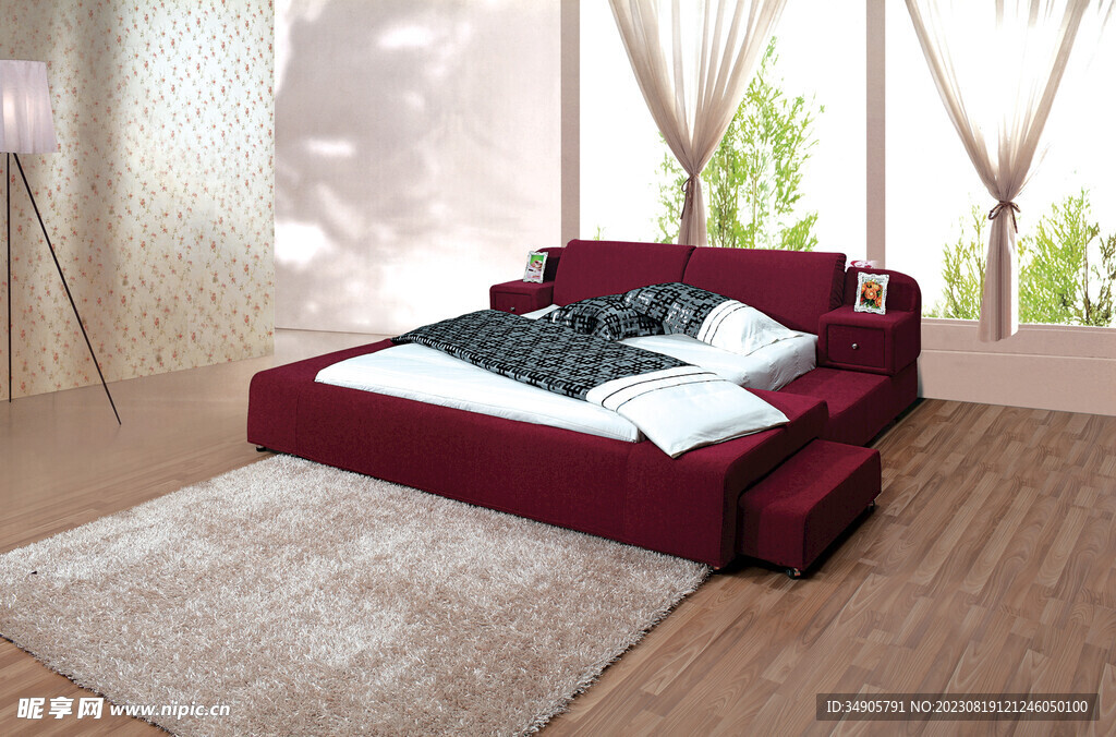 软体床 高档 欧式 卧室 家具