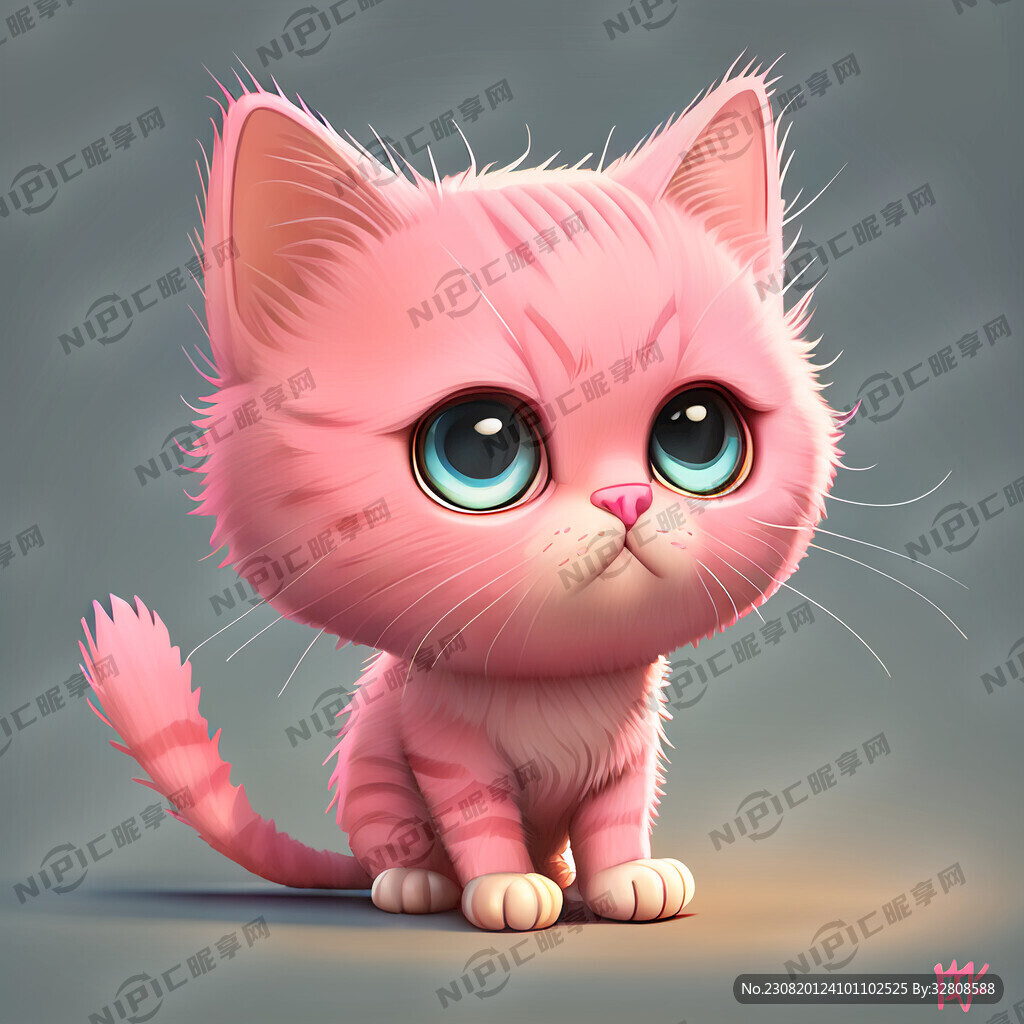 粉色卡通猫咪