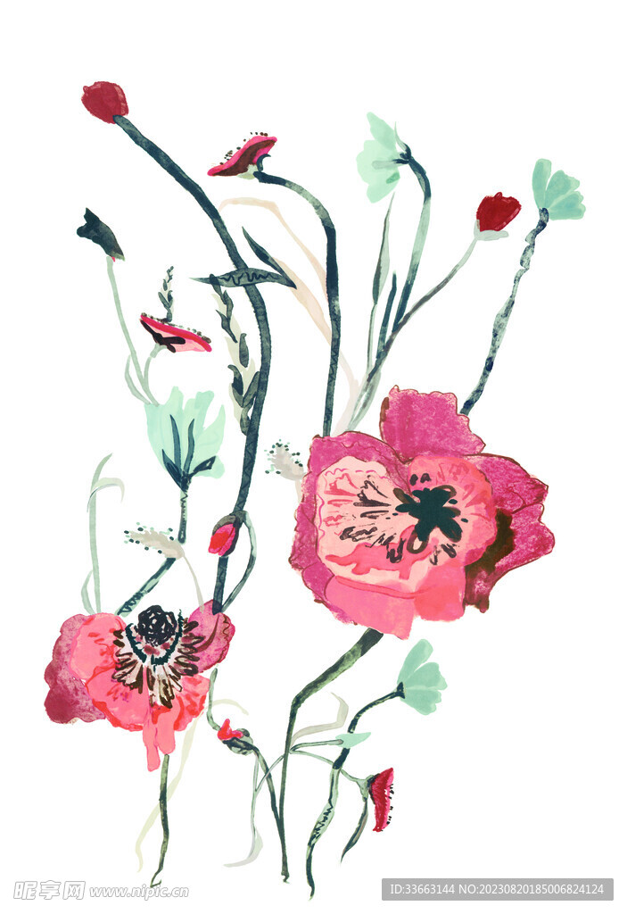 手绘花