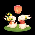中秋节兔子素材