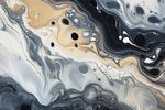 黑色流体框画 