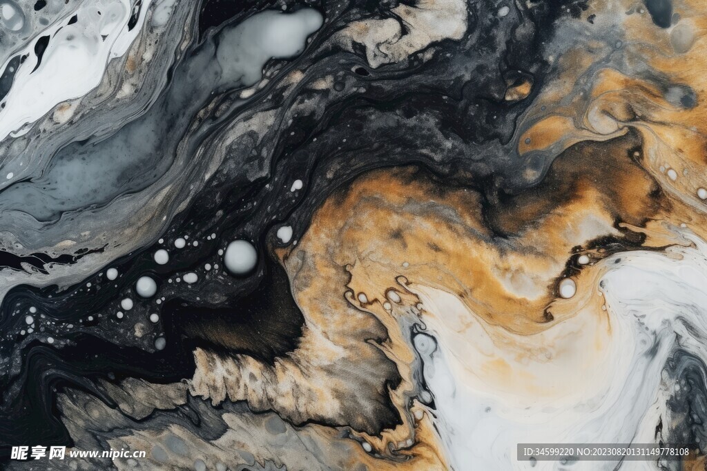 黑色流体框画 