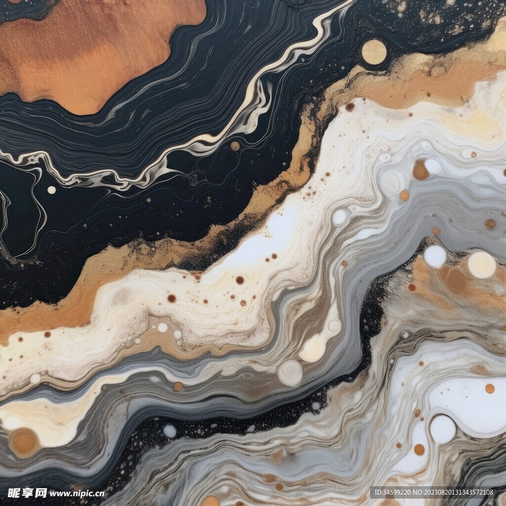 黑色流体框画 