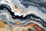 黑色流体框画 