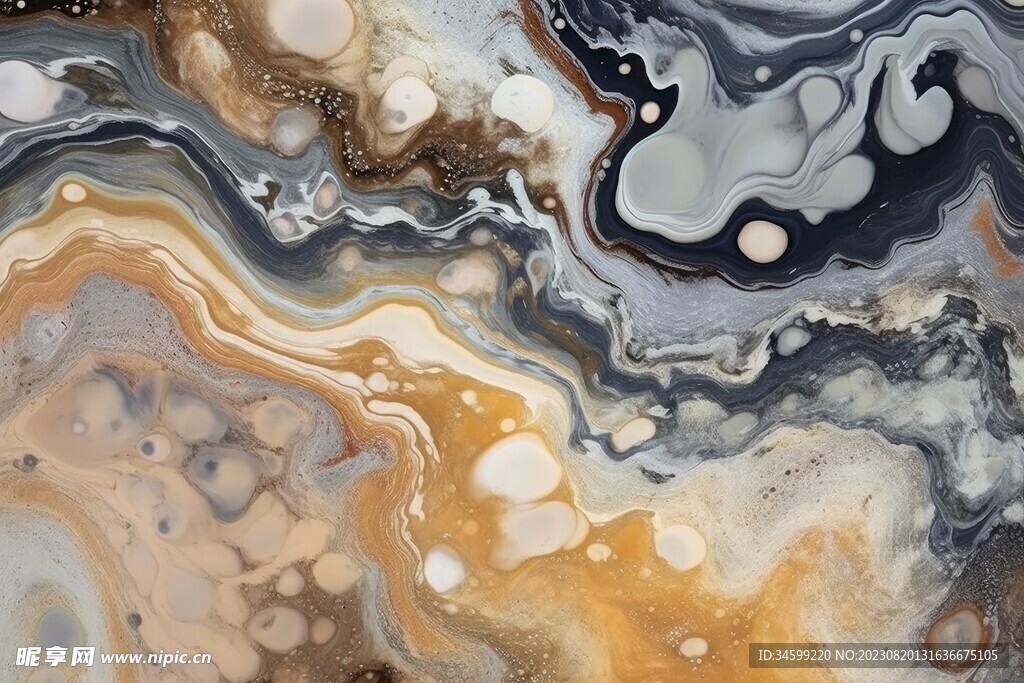 黑色流体框画 
