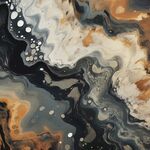 黑色流体框画 