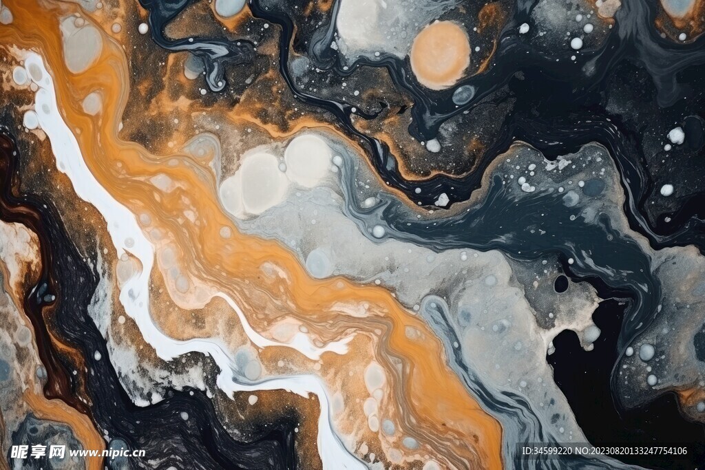 黑色流体框画 