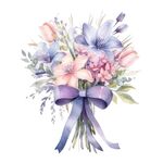 水彩花束