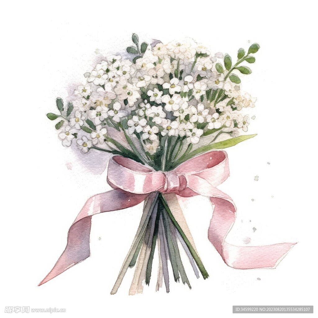 水彩花束