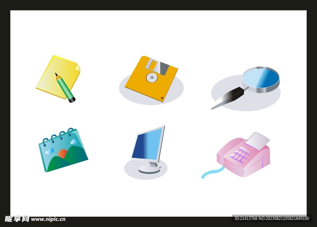 手绘办公用品