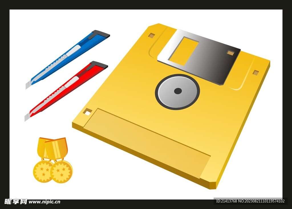 手绘办公用品