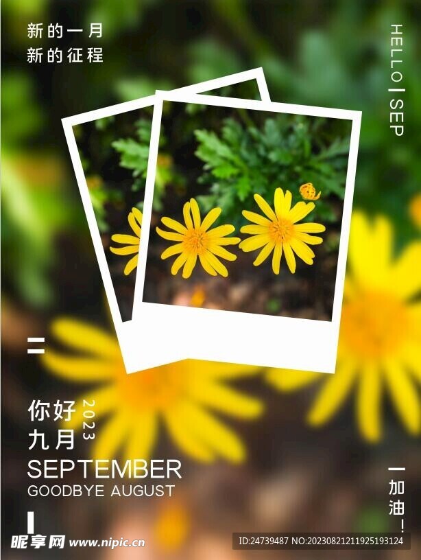 9月你好海报