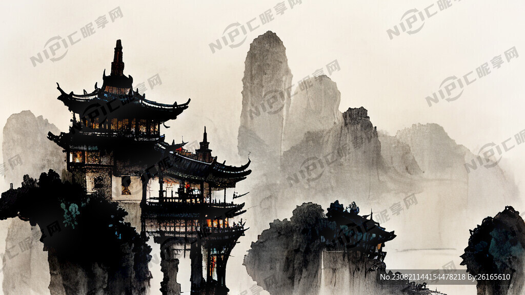 南京 夫子庙 水墨 中国风