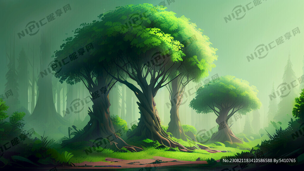 绿色植物森林树木