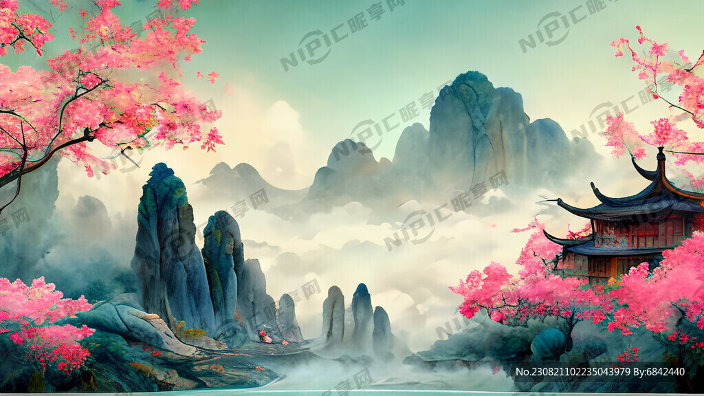 游戏梦幻唯美新中式风景 超高清