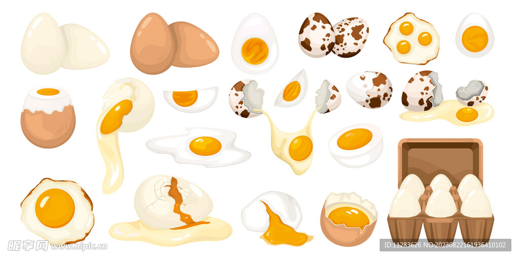 鸡蛋荷包蛋插画