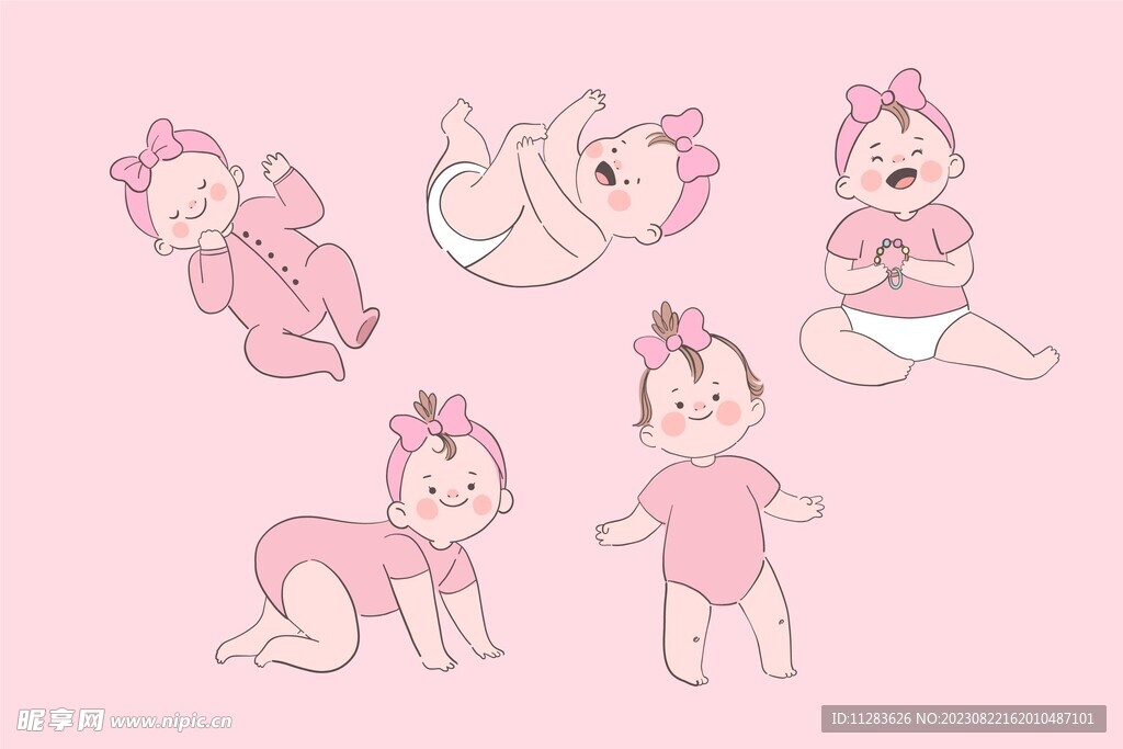 手绘婴儿