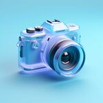 蓝色3D立体相机