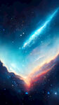 宇宙星云，银河，流星雨