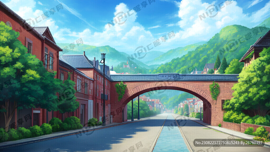文创用品 卡通风格 高铁 远景