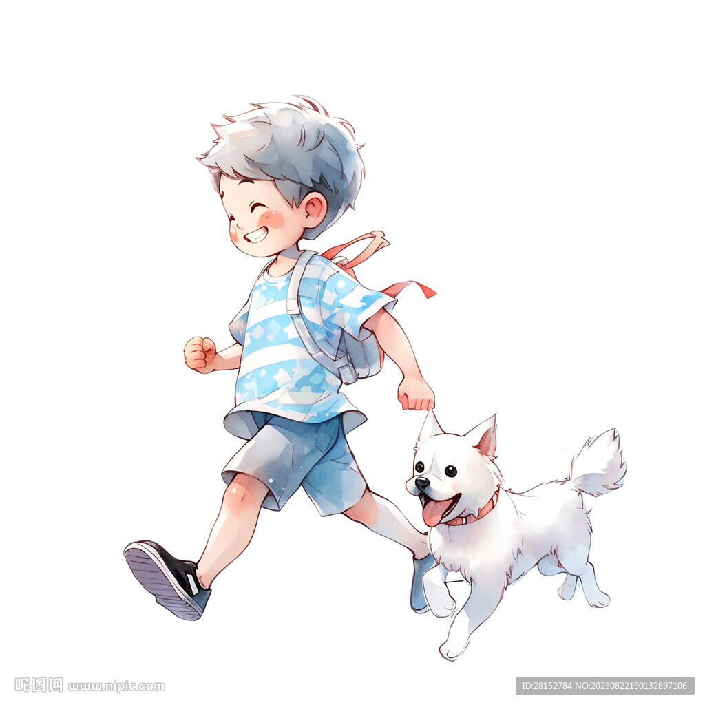 男孩和小狗