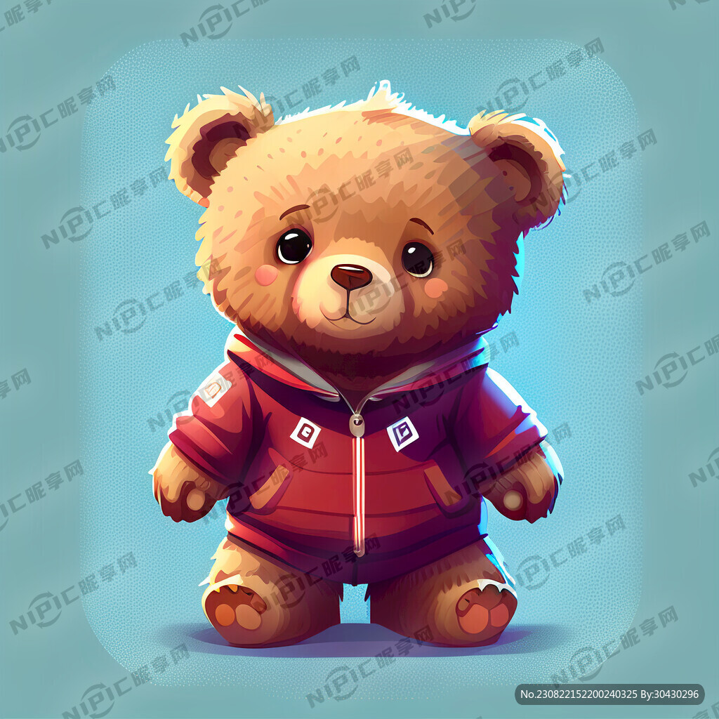 卡通小熊童装数码印花