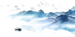 大气山水背景