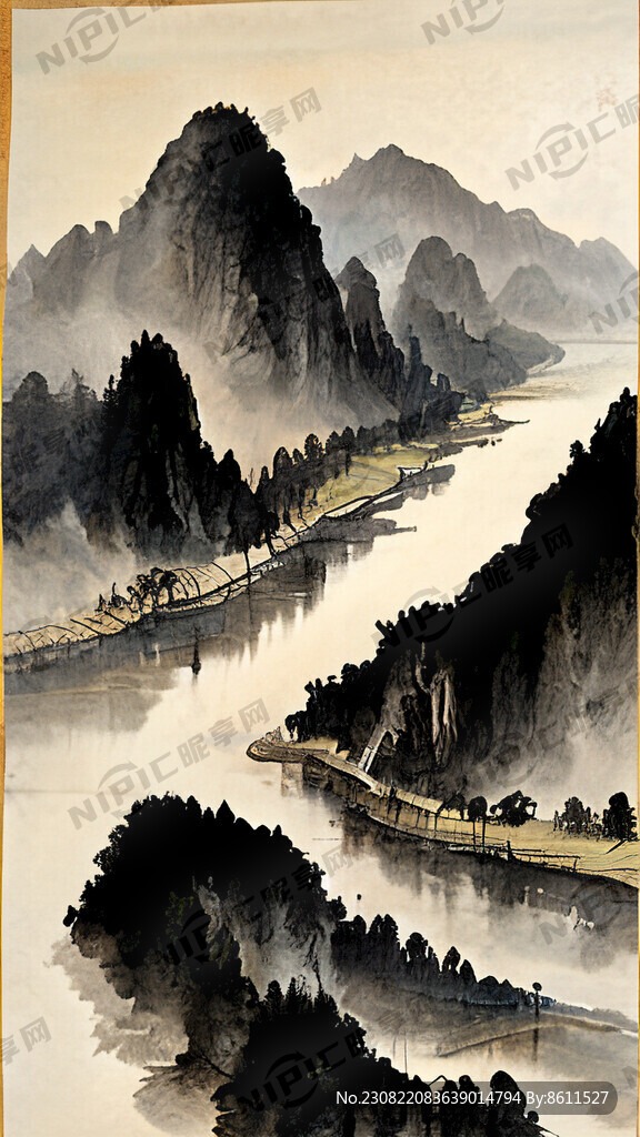 画竖版的清明上河图