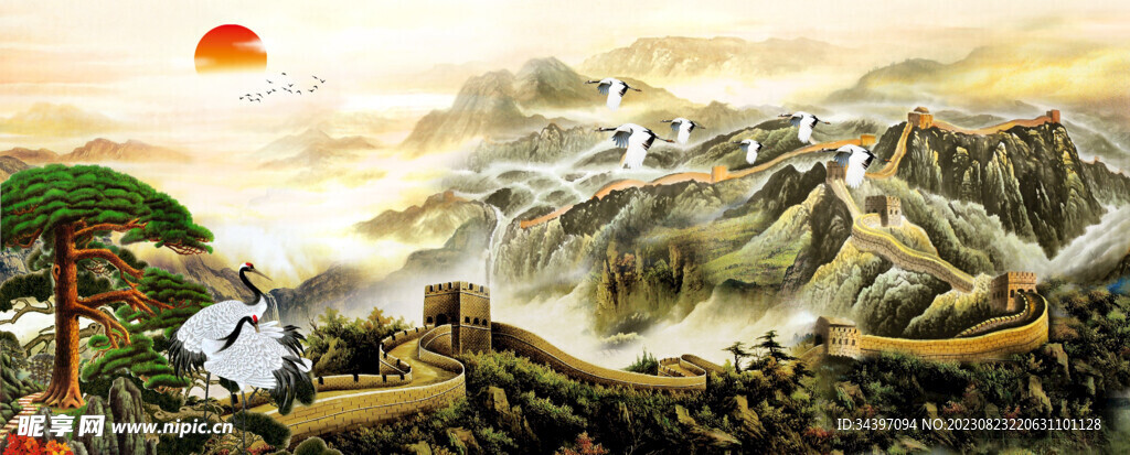 长城背景