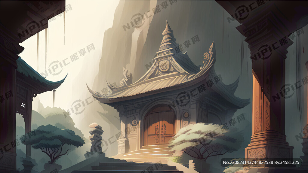 古风 天庭门前的台阶