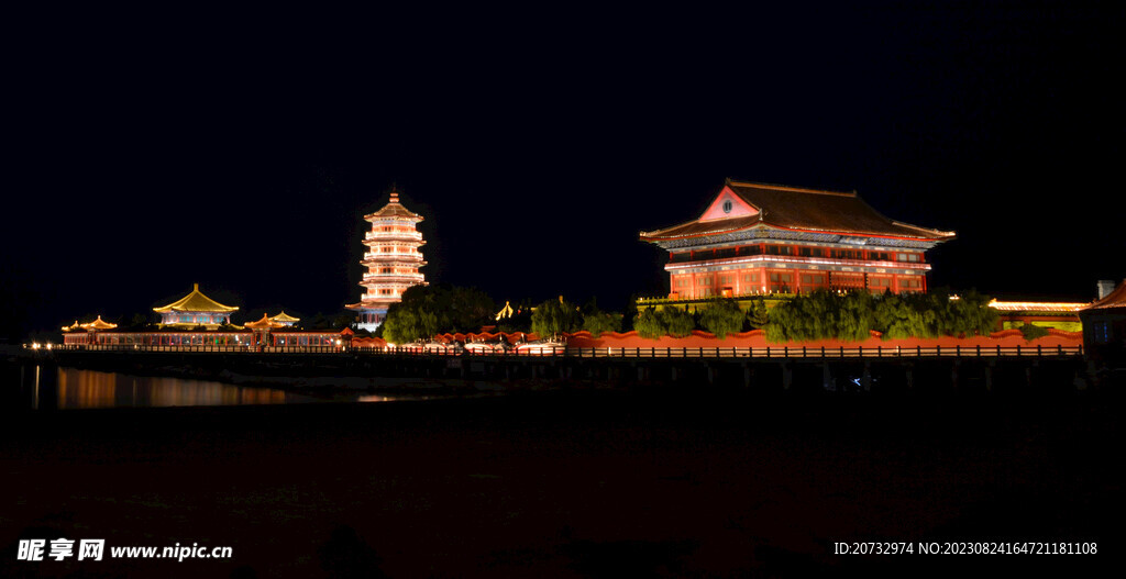 蓬莱八仙过海景区夜景