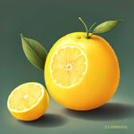 金桔柠檬插画