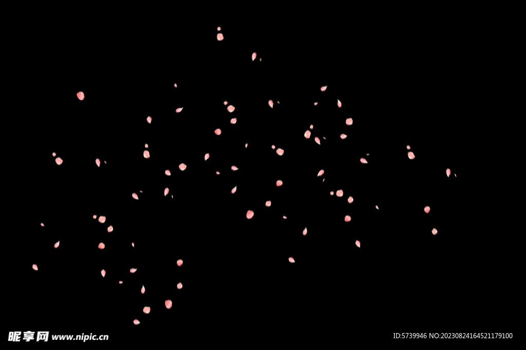 飘落花瓣鲜花漂浮元素元素图片 