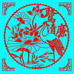 一鹭清廉剪纸
