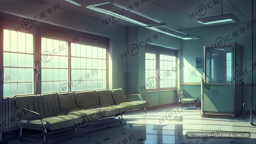 医院的休息室窗户掉了