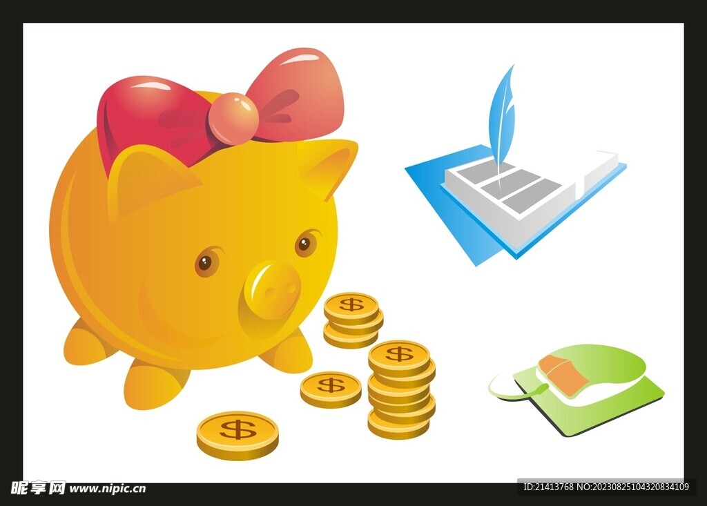 手绘金融货币