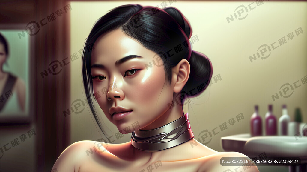 亚洲女性在美容院肩颈推拿