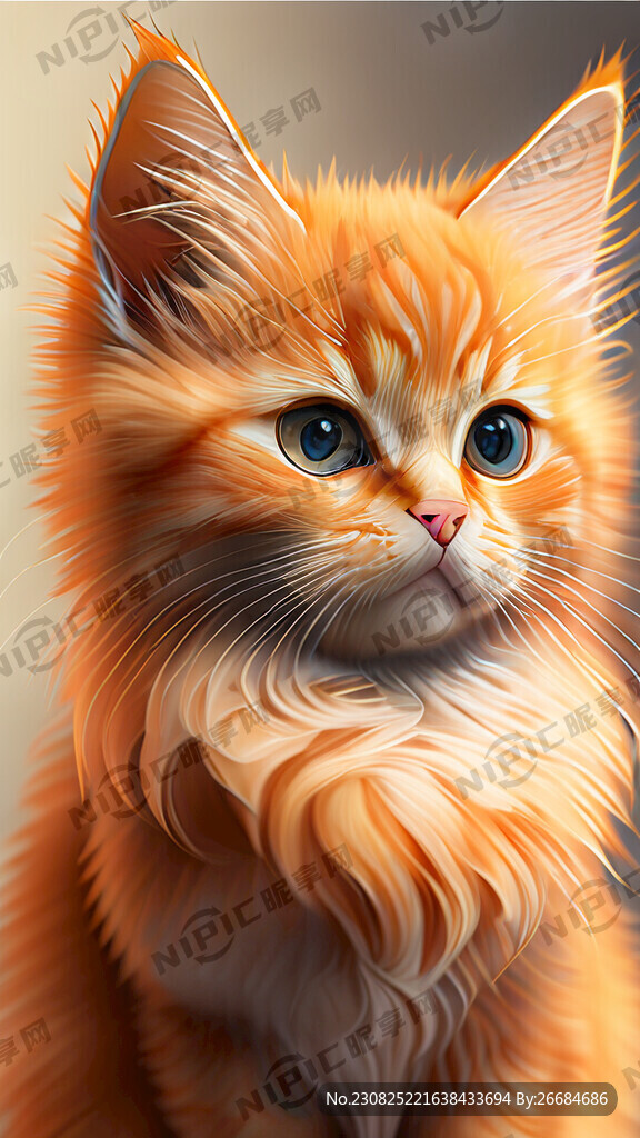 橘猫 两个月大 毛发精致 可爱