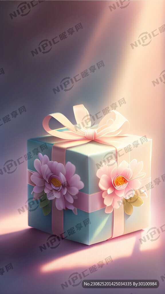 淡粉色背景光影彩带阳光景深小小