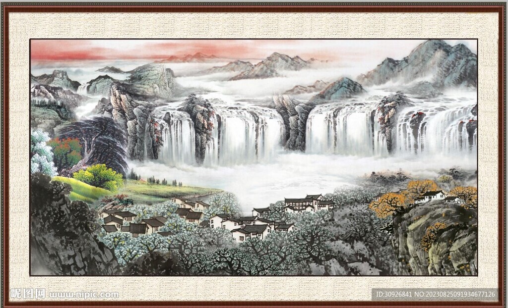 山水瀑布 