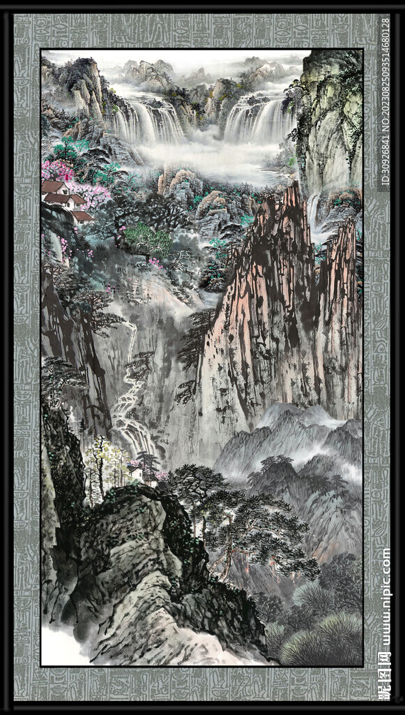 国画山水图 