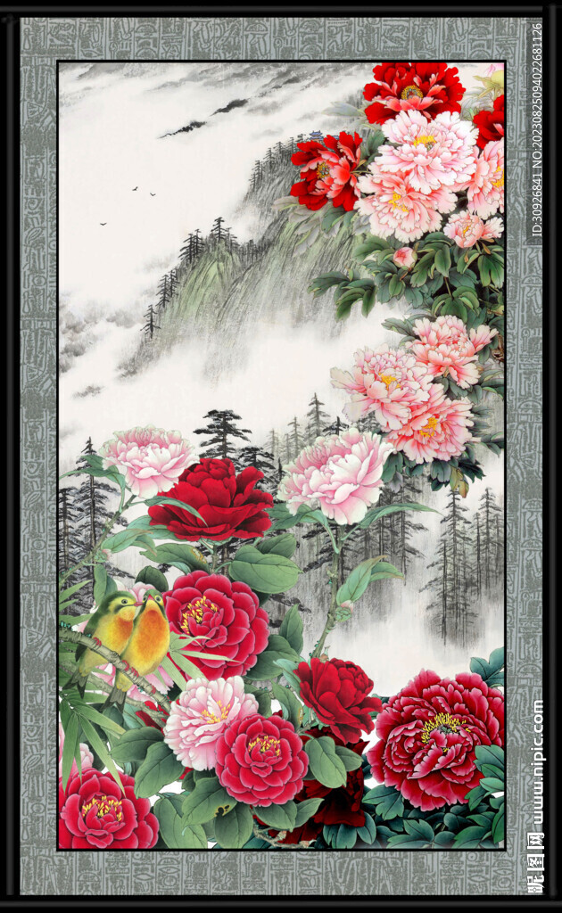 牡丹国画 