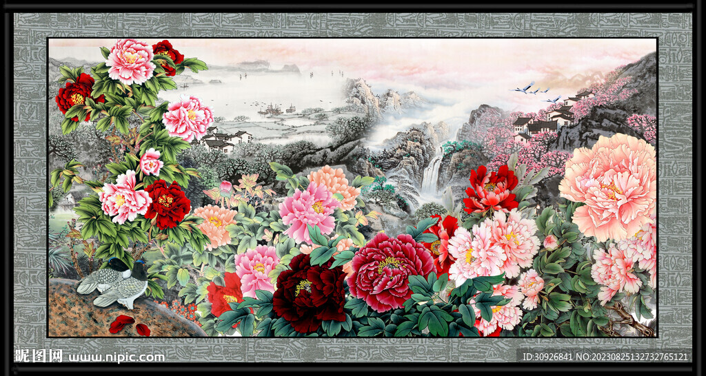 牡丹国画 
