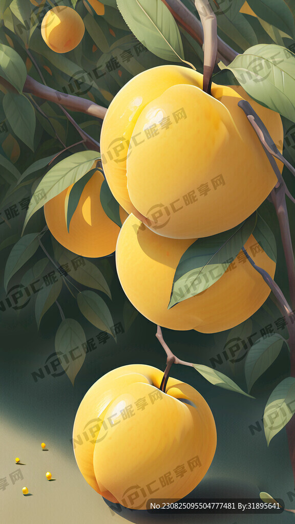 黄桃采摘