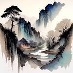 中国国画线稿