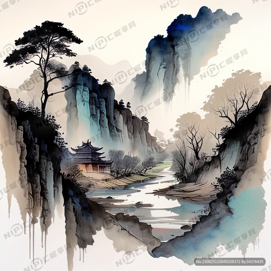 中国国画线稿