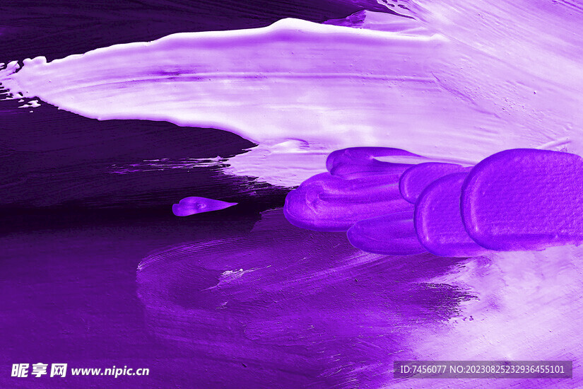 水彩紫色抽象艺术挂画装饰画